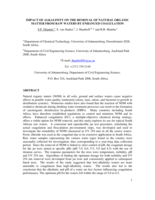 Impact of alkalinity on the removal of natural organic matter from raw waters by enhanced coagulation