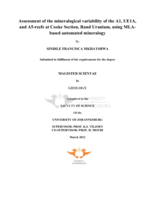 Assessment of the mineralogical variability of the A1, UE1A, and A5-reefs at Cooke Section, Rand Uranium, using MLA-based automated mineralogy