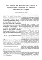 Data collection and statistical data analysis in preparation for simulation of a furniture manufacturing company