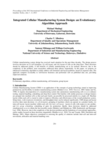 Integrated cellular manufacturing system design : an evolutionary algorithm approach