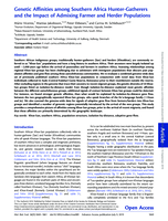 Genetic affinities among Southern Africa hunter-gatherers and the impact of admixing farmer and herder populations
