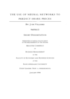 The use of neural networks to predict share prices