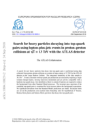 Search for heavy particles decaying into top-quark  pairs using lepton-plus-jets events in proton–proton collisions at √s = 13 TeV with the ATLAS  detector