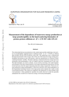 Measurement of the dependence of transverse energy production at large pseudorapidity on the hard-scattering kinematics of proton–proton collisions at  √s = 2.76  TeV with ATLAS