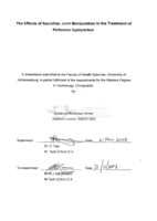 The effects of sacroiliac joint manipulation in the treatment of piriformis dysfunction