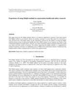 Experience of using Delphi method in construction health and safety research