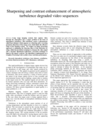 Sharpening and contrast enhancement of atmospheric turbulence degraded video sequences