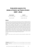 A bibliometric analysis of the Journal of Economic and Financial Sciences (2007 – 2016)