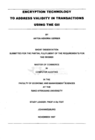 Encryption technology to address validity in transactions using the GII