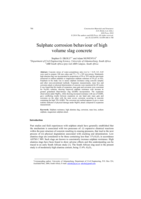 Sulphate corrosion behaviour of high volume slag concrete