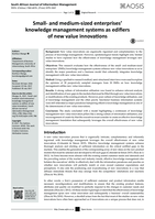 Small- and medium-sized enterprises’ knowledge management systems as edifiers of new value innovations