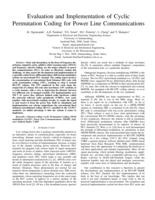 Evaluation and implementation of cyclic permutation coding for power line communications