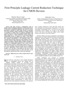 First principle leakage current reduction technique for CMOS devices