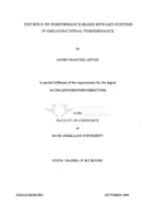 The role of performance-based reward systems in organisational performance