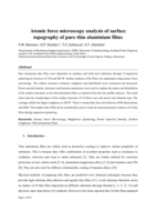 Atomic force microscopy analysis of surface topography of pure thin aluminium films