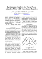 Performance analysis of a three-phase induction motor with capacitance injection