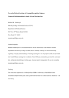 Toward a political sociology of conjugal-recognition regimes: gendered multiculturalism in South African marriage law