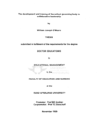 The development and training of the school governing body in collaborative leadership