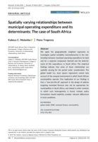 Spatially varying relationships between municipal operating expenditure and its determinants : the case of South Africa
