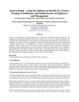 Keep it simple – using the Ishikawa to identify key factors leading to inefficiency and ineffectiveness of employees and management