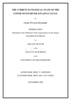 The current ecological state of the Lower Mvoti River, KwaZulu-Natal