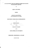 An analysis of the self-report diaries of patients with bulimia nervosa