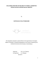 Challenges affecting the reliability of diesel locomotives within the South African railway industry