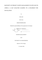 Maturity of project scope management in MTN South Africa: a gap analysis leading to a roadmap for excellence
