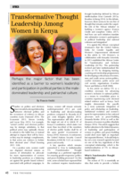 Transformative thought leadership among women In Kenya