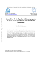 A search for B in √s = 13 − L R-parity-violating top squarks V pp collisions with the ATLAS Te experiment