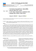 Assessment of groundwater vulnerability using the DRASTIC model: A case study of Quaternary catchment A21C, Limpopo River Basin, South Africa