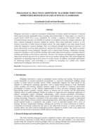 Pedagogical practices adopted by teachers when using improvised resources in life sciences classrooms