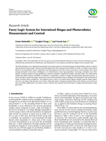 Fuzzy logic system for intermixed biogas and photovoltaics measurement and control