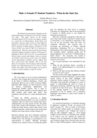 Male vs female IT student numbers : what do the Stats Say