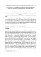 Non-destructive residual stress analysis and microstructural behaviour of laser deposited titanium and copper alloy