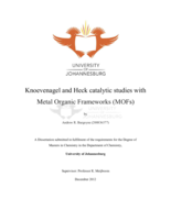 Knoevenagel and Heck catalytic studies with Metal Organic Frameworks (MOFs)