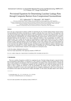Provisional equations for determining leachate leakage rate through composite barriers from compromised geomembrane