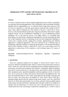 Optimization of PID controller with metaheuristic algorithms for DC motor drives : review