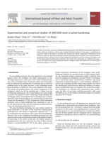 Experimental and numerical studies of AISI 1020 steel in grind-hardening