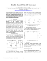 Double-boost DC to DC converter