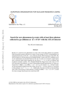 Search for new phenomena in events with at least three photons collected in pp collisions at √s = 8 TeV with the ATLAS detector