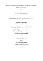 Management strategies for the identification of downward bullying in the workplace