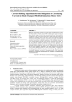 Carrier shifting algorithms for the mitigation of circulating current in diode clamped MLI fed induction motor drive