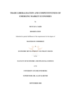 Trade liberalisation and competitiveness of emerging market economies