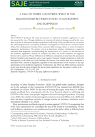 A tale of three countries: How did Covid-19 lockdown impact happiness?