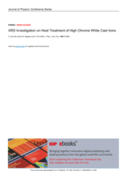 XRD investigation on heat treatment of high chrome white cast irons