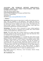 Analysing the interface between bureaucracy, interest groups, and public policymaking for good governance in Africa