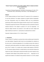Fischer-Tropsch synthesis over Co/Tio2 catalyst : effect of catalyst activation by CO compared to H2