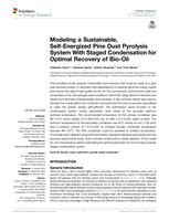 Modeling a Sustainable, Self-Energized Pine Dust Pyrolysis System With Staged Condensation for Optimal Recovery of Bio-Oil