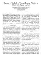 Review of the role of energy pricing policies in electricity retail market